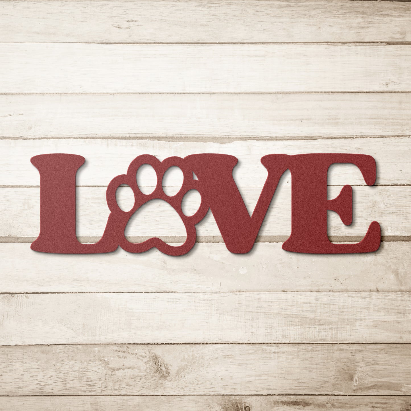 Love with Paws Metal Sign