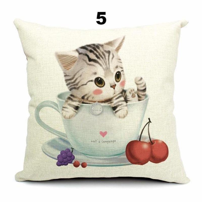 Teacup Cat Pillows - Madison's Mutt Mall
