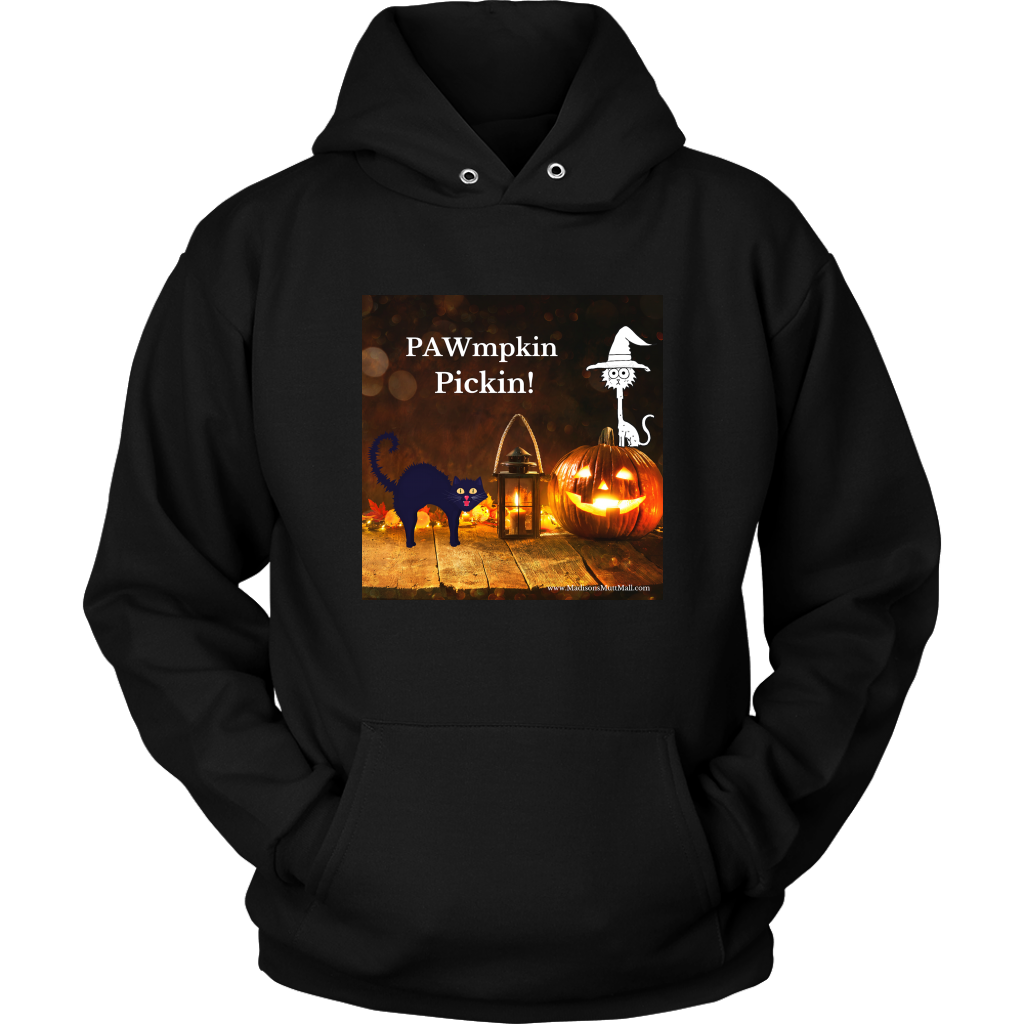 Cat Halloween Hoodie-PAWmpkin Pickin'! - Madison's Mutt Mall