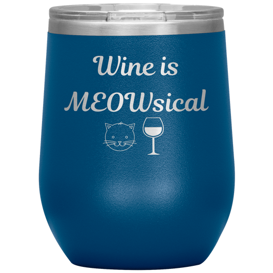 Wine is MEOWsical Tumbler - Madison's Mutt Mall