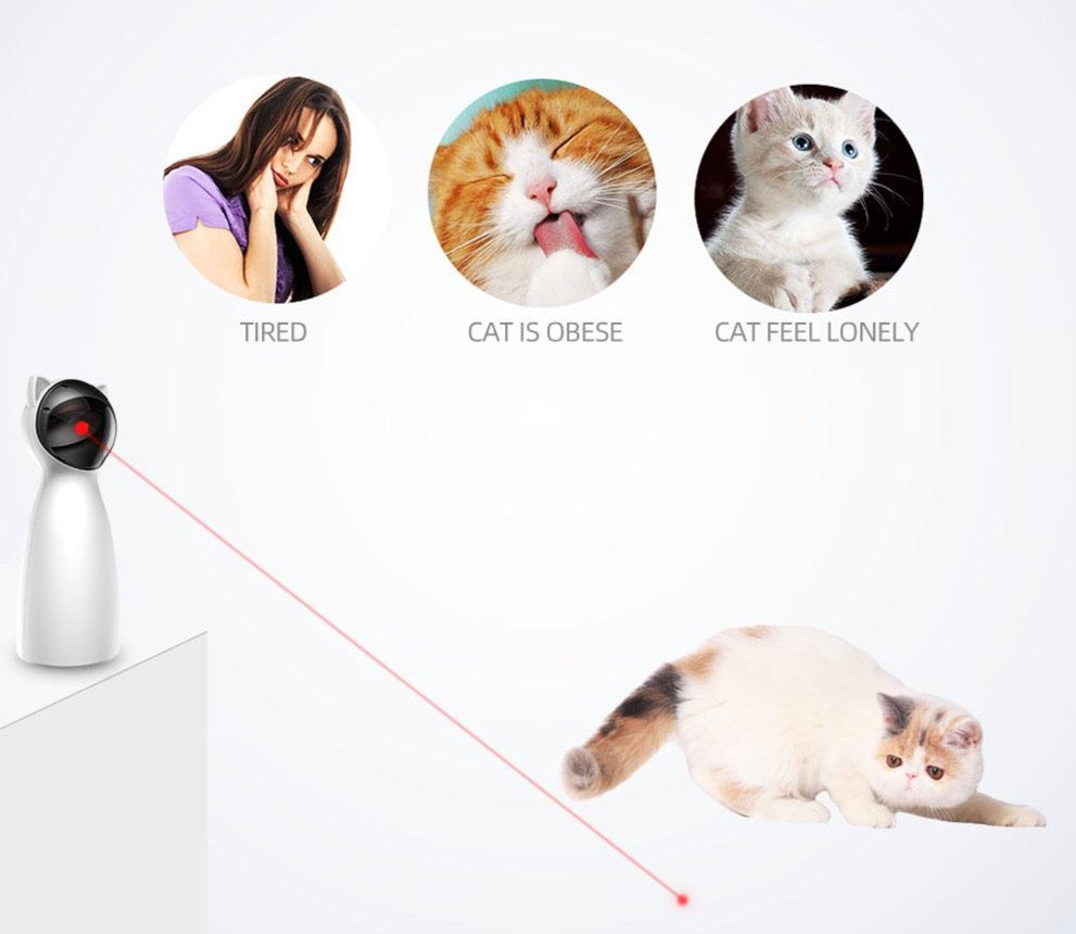 Interactive LED Cat Laser Toy - Madison's Mutt Mall