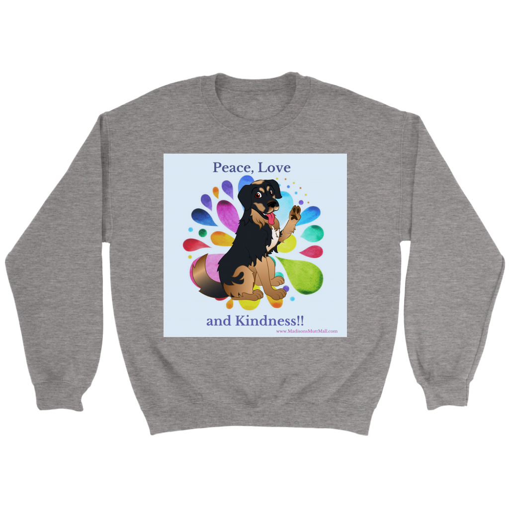 sweatshirt crewneck peace and love