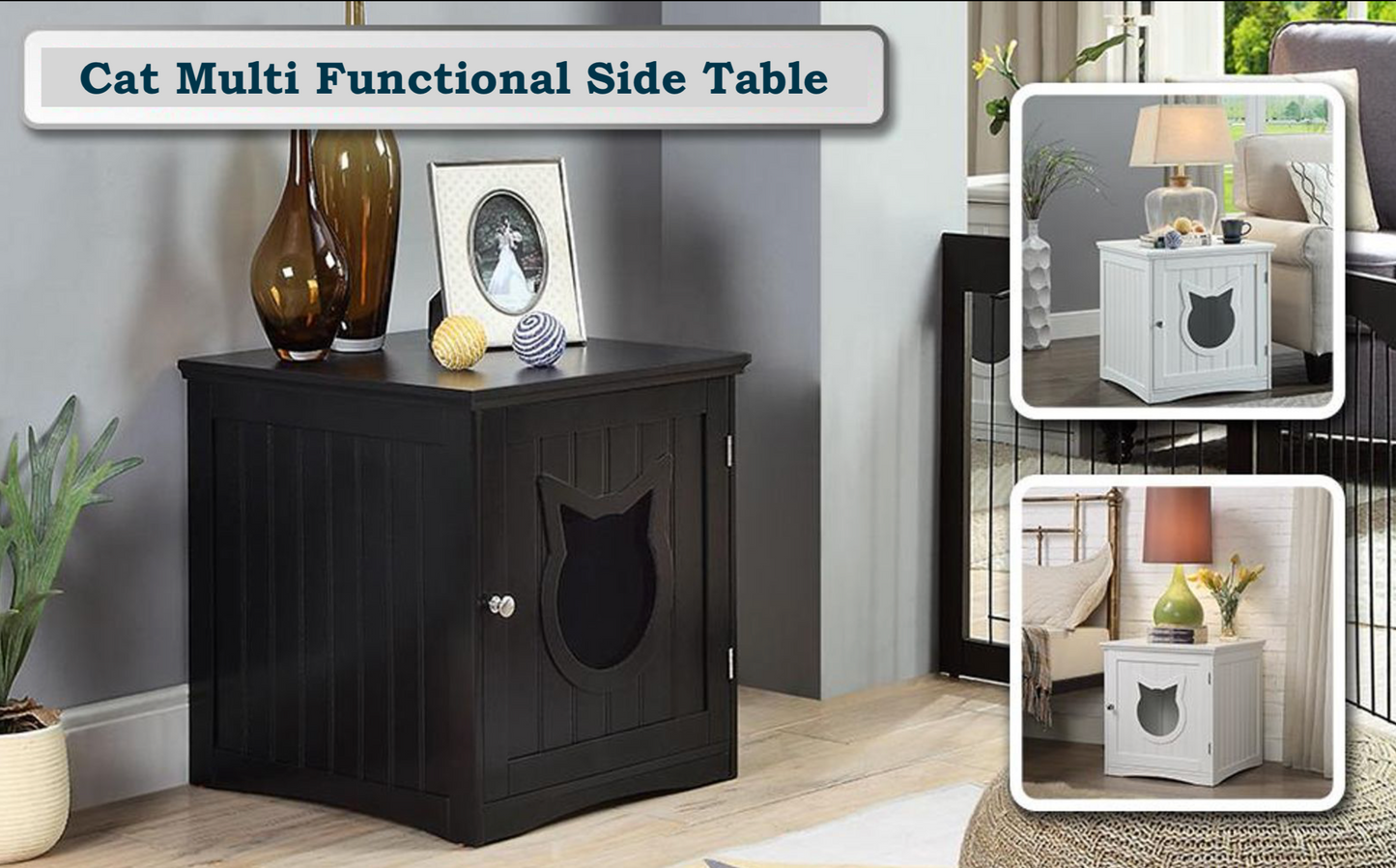 Cat House Multi Functional Side Table - 3 color choices - Madison's Mutt Mall