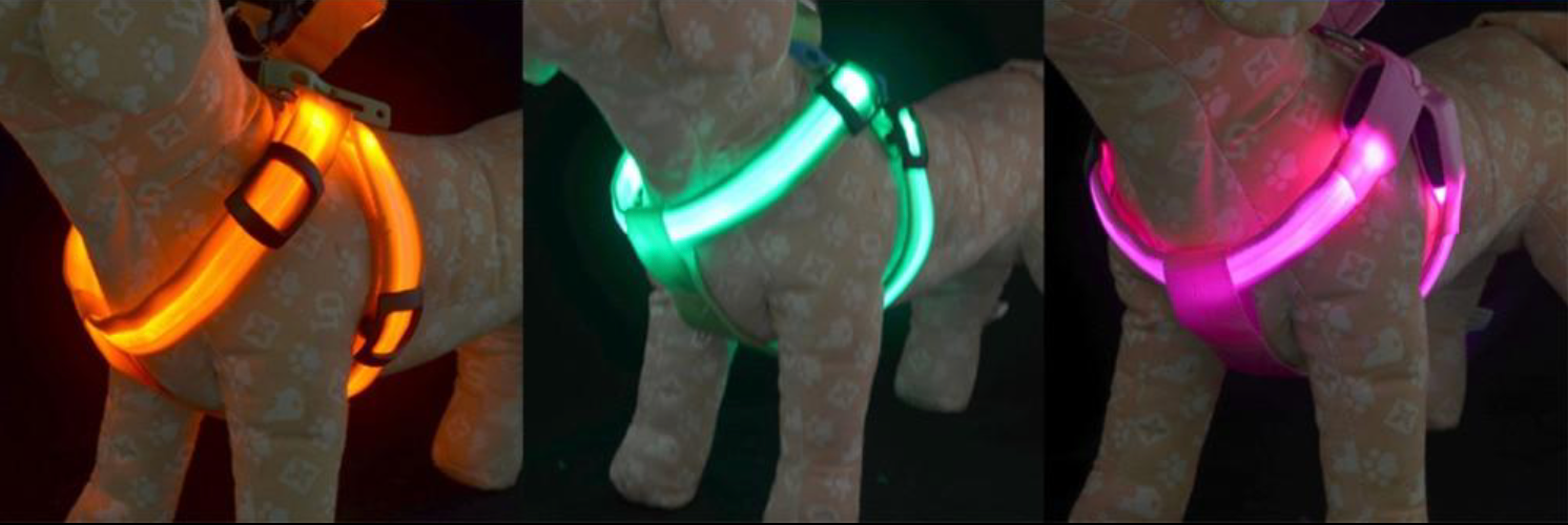 USB Charging LED Dog Harness - Madison's Mutt Mall