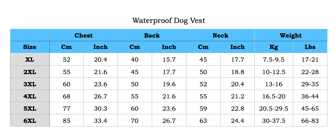 Waterproof Dog Vest/Jacket - Madison's Mutt Mall