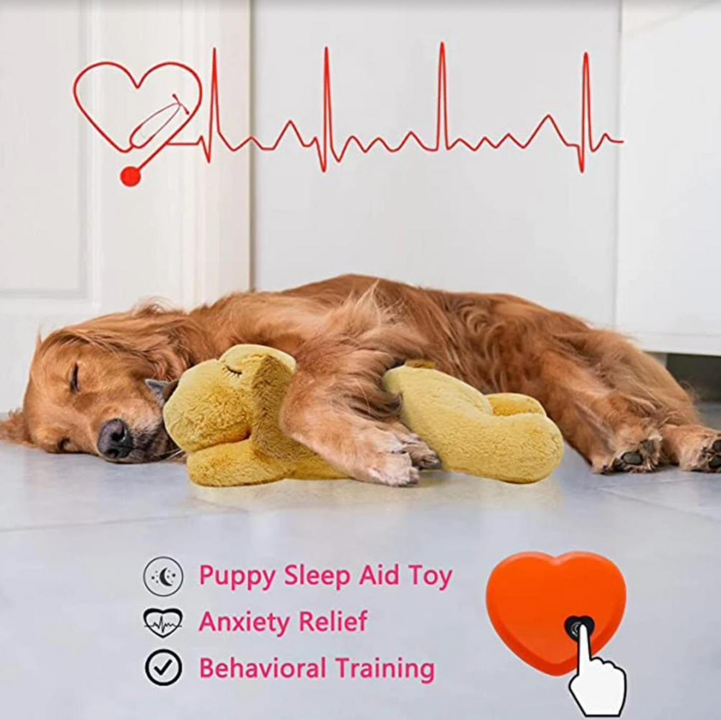 Snuggly Heartbeat Puppy Plush Toy - Madison's Mutt Mall