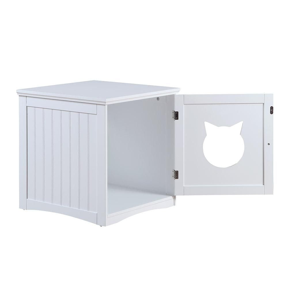 Cat House Side Table - White - Madison's Mutt Mall
