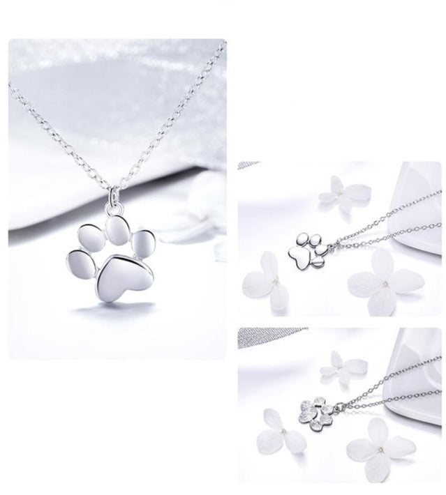 Solid Paw Print Necklace - Madison's Mutt Mall