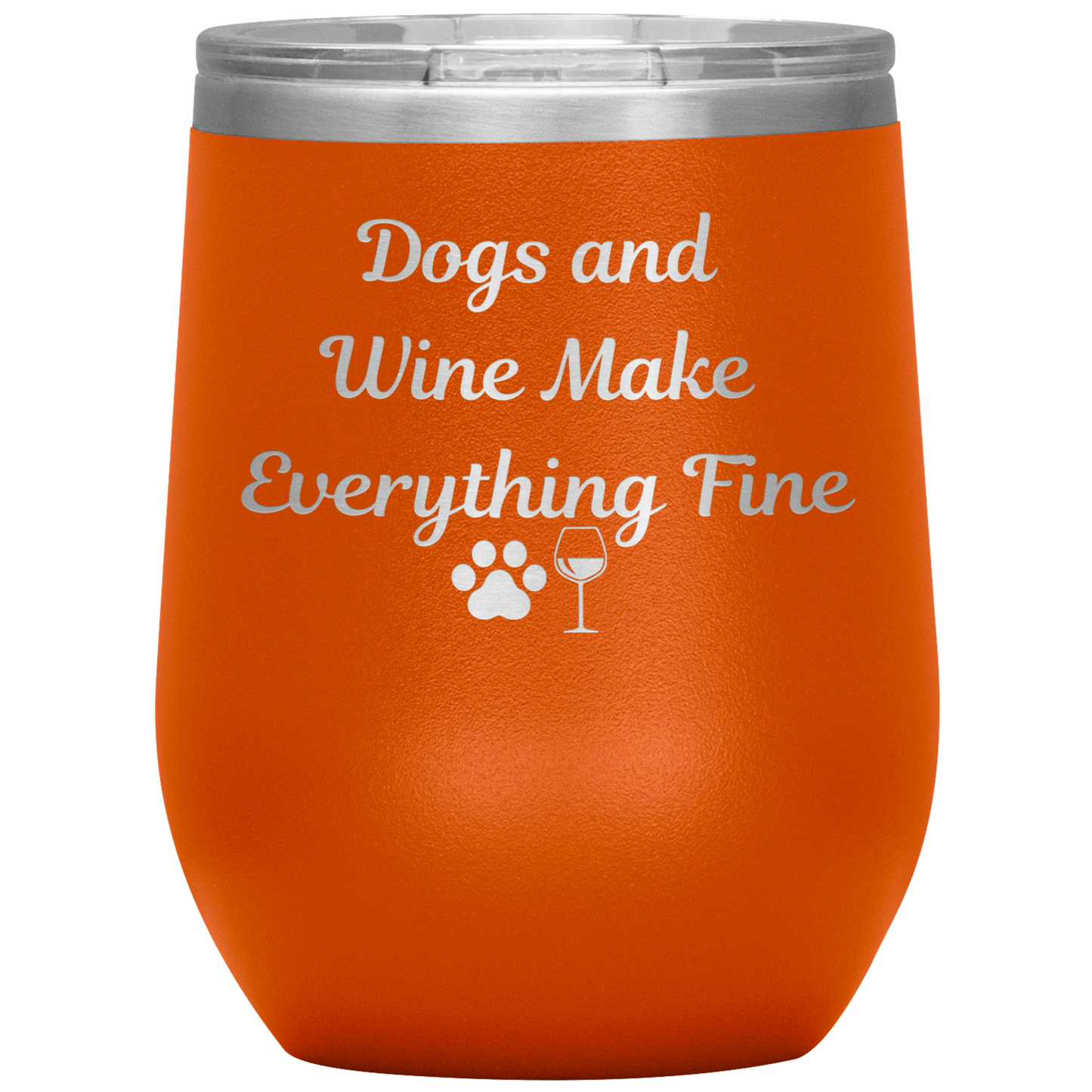Dogs & Wine Tumbler - Madison's Mutt Mall