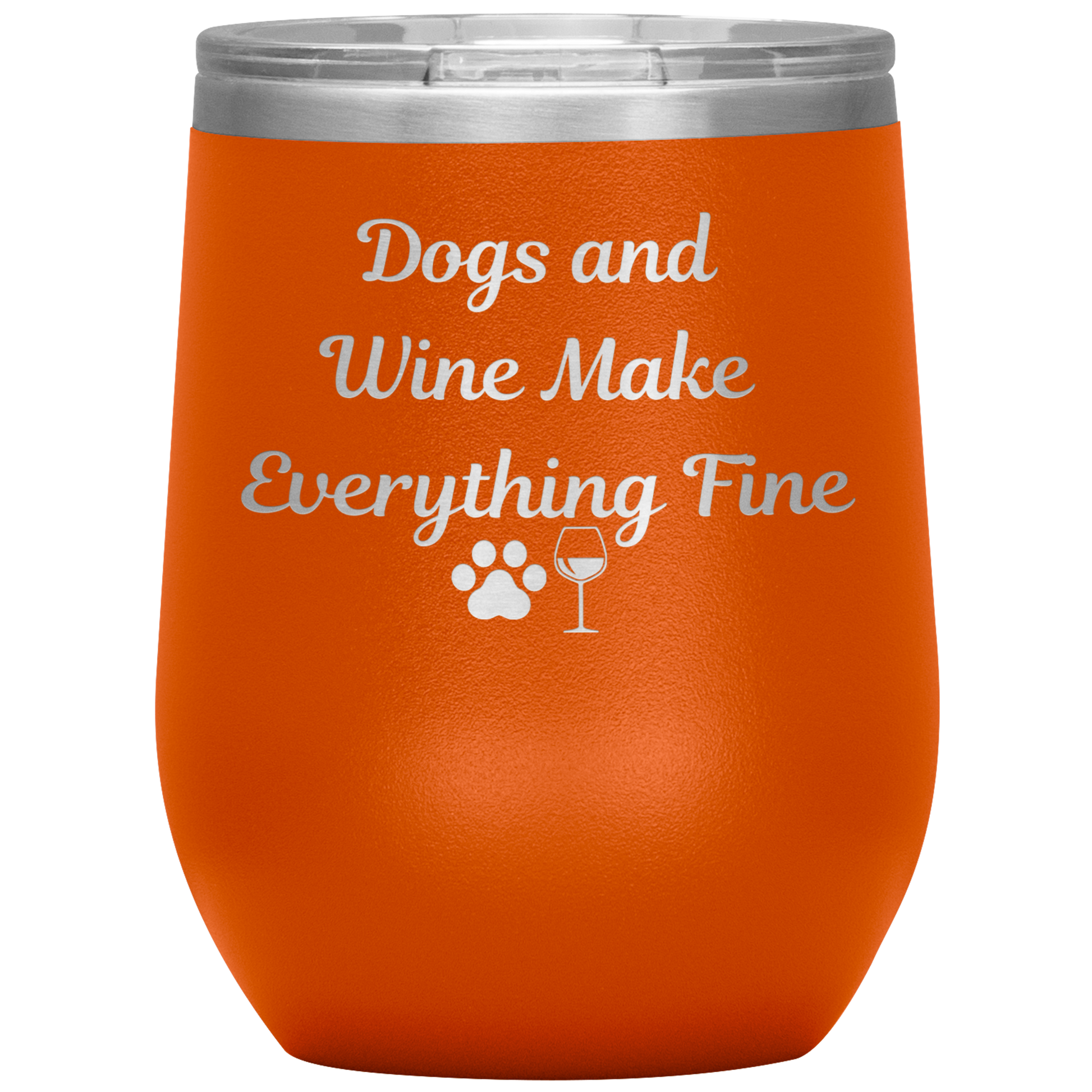 Dogs & Wine Tumbler - Madison's Mutt Mall