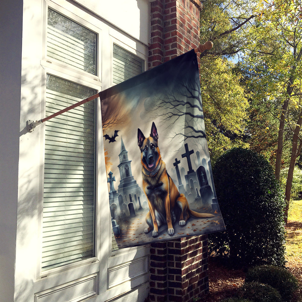 Belgian Malinois Spooky Halloween House Flag