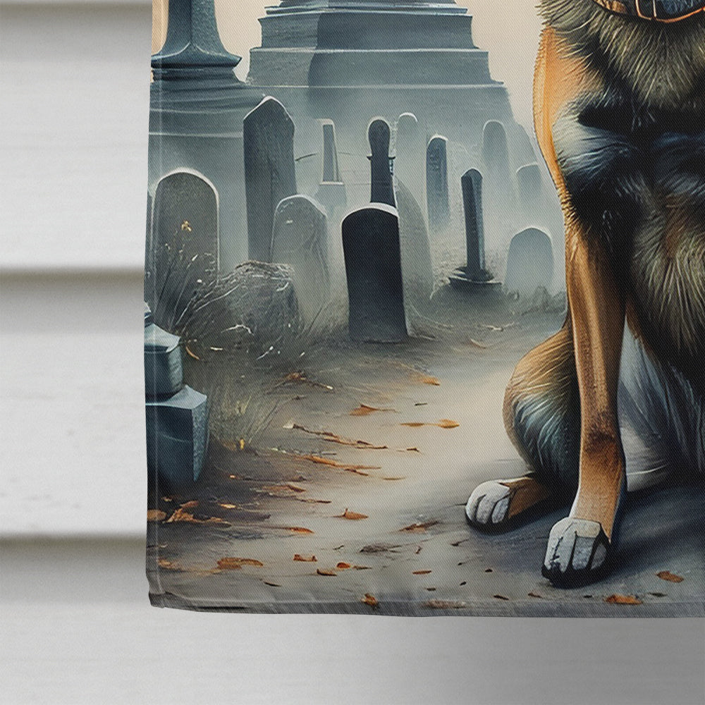 Belgian Malinois Spooky Halloween House Flag