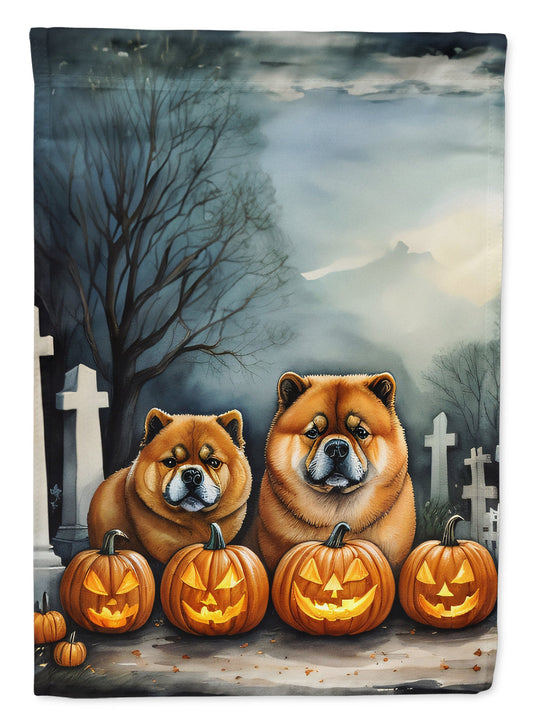 Chow Chow Spooky Halloween House Flag