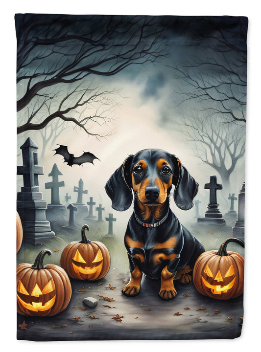 Dachshund II Spooky Halloween House Flag