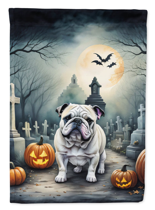 English Bulldog Spooky Halloween House Flag