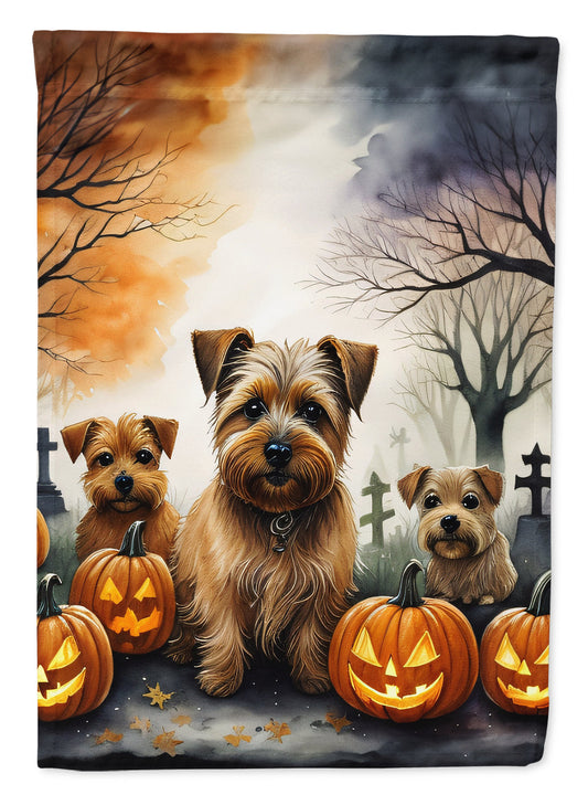 Norfolk Terrier Spooky Halloween House Flag