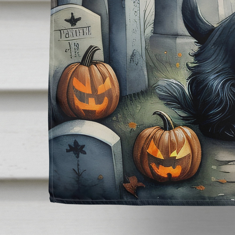 Scottish Terrier Spooky Halloween House Flag