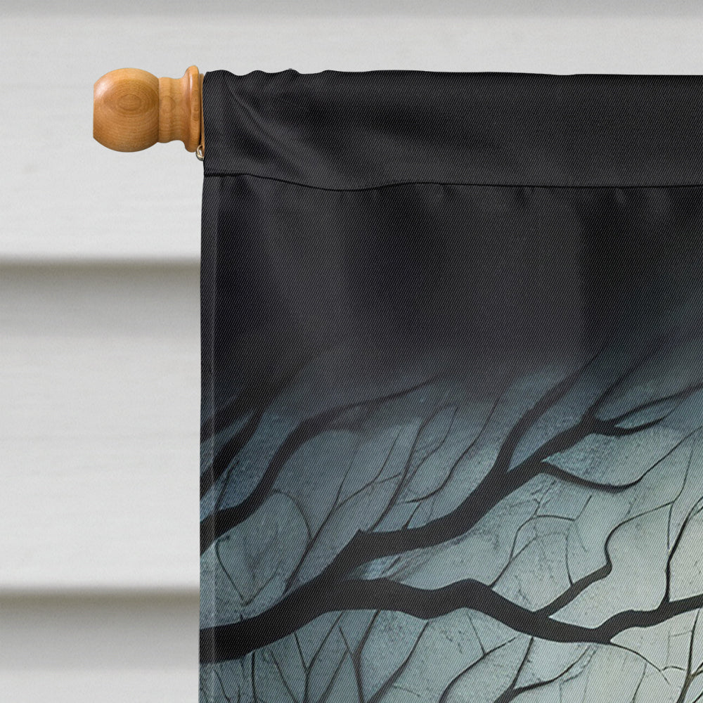 Sheltie Spooky Halloween House Flag