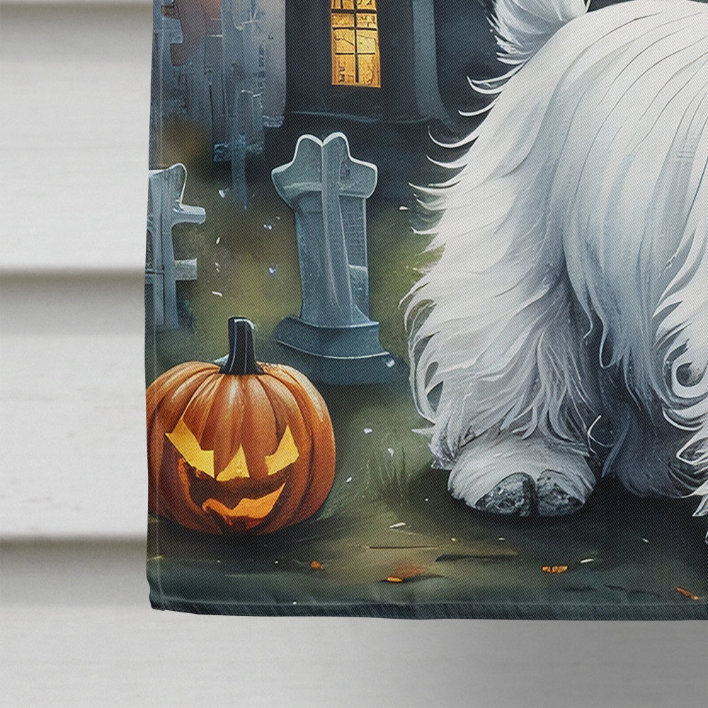 Westie Spooky Halloween House Flag