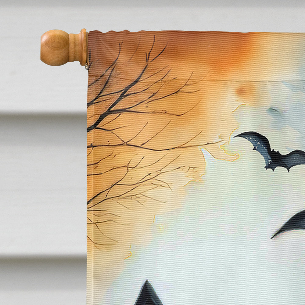 Black Cat Spooky Halloween House Flag