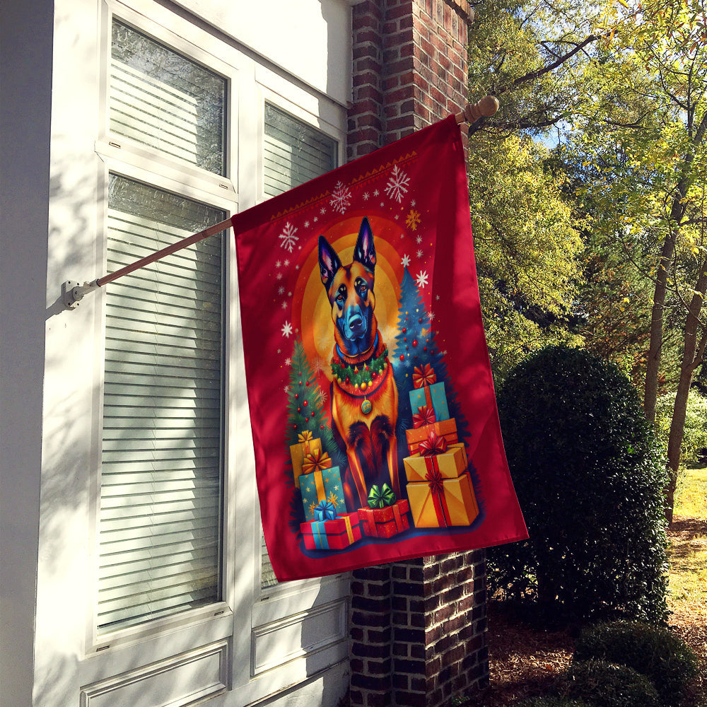 Belgian Malinois Holiday Christmas House Flag