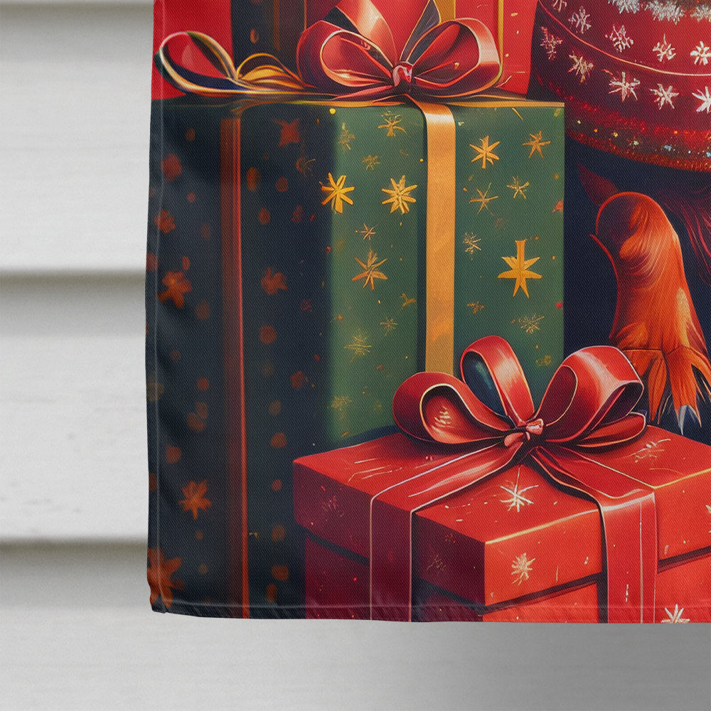 Dachshund Holiday Christmas House Flag