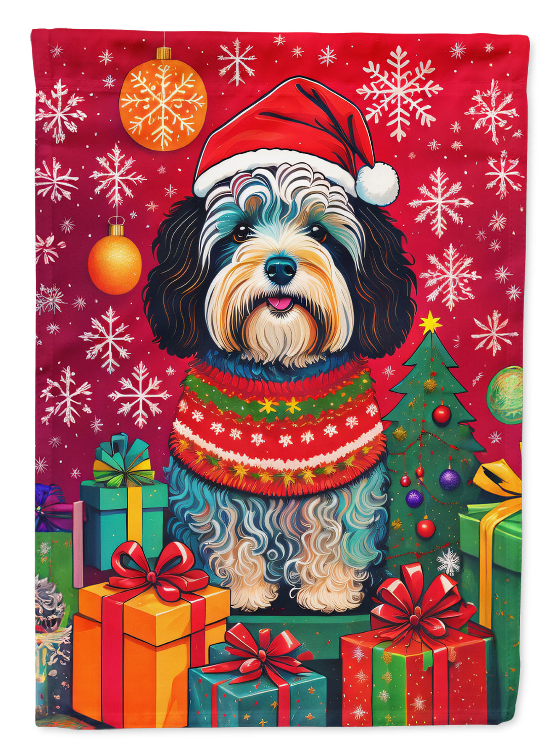 Havanese Holiday Christmas House Flag