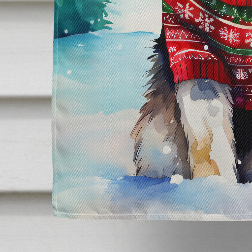 Alaskan Malamute Christmas House Flag