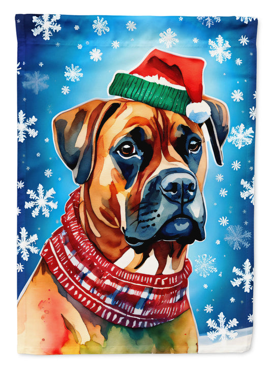 Boxer Christmas House Flag