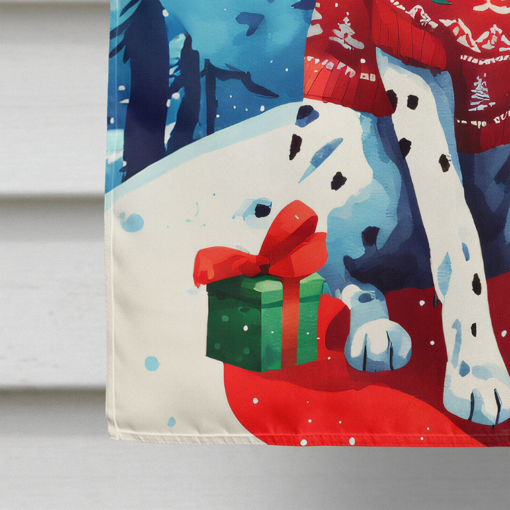 Dalmatian Christmas House Flag