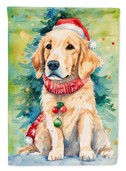 Golden Retriever Christmas House Flag