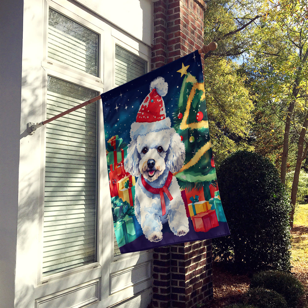 Poodle Christmas House Flag