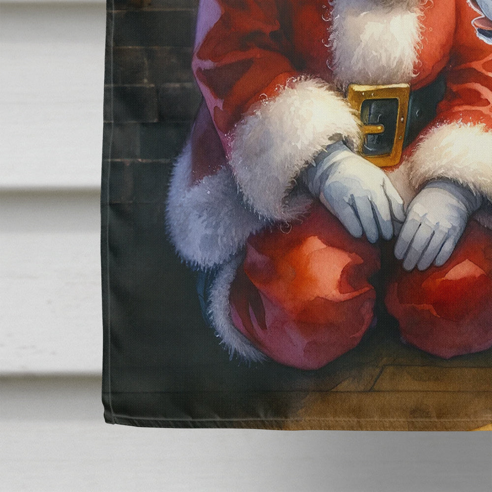 Beagle and Santa Claus House Flag