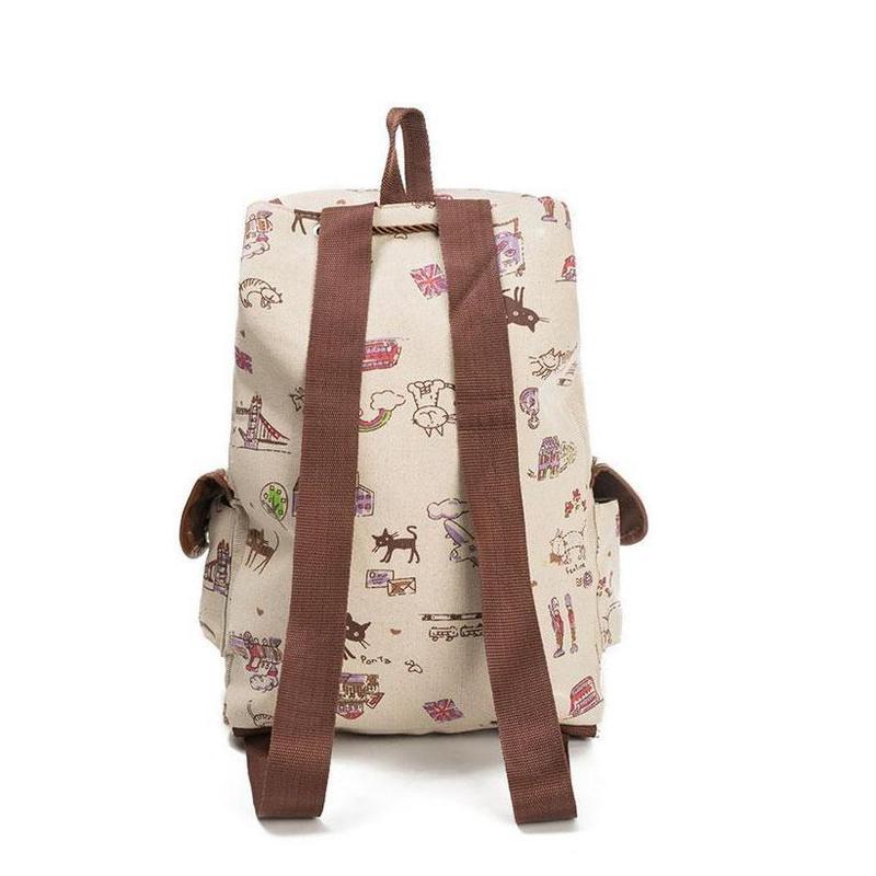 Cat Print Drawstring Backpack - Madison's Mutt Mall