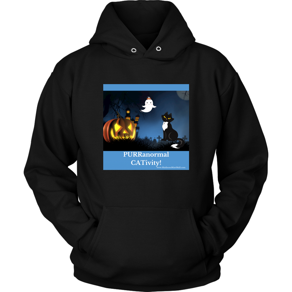 Cat Halloween Hoodie-PURRanormal CATivity - Madison's Mutt Mall