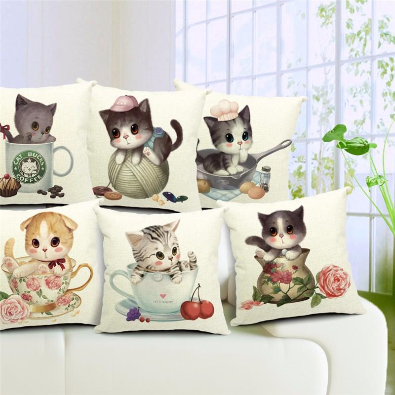 Teacup Cat Pillows - Madison's Mutt Mall