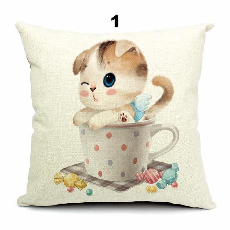 Teacup Cat Pillows - Madison's Mutt Mall