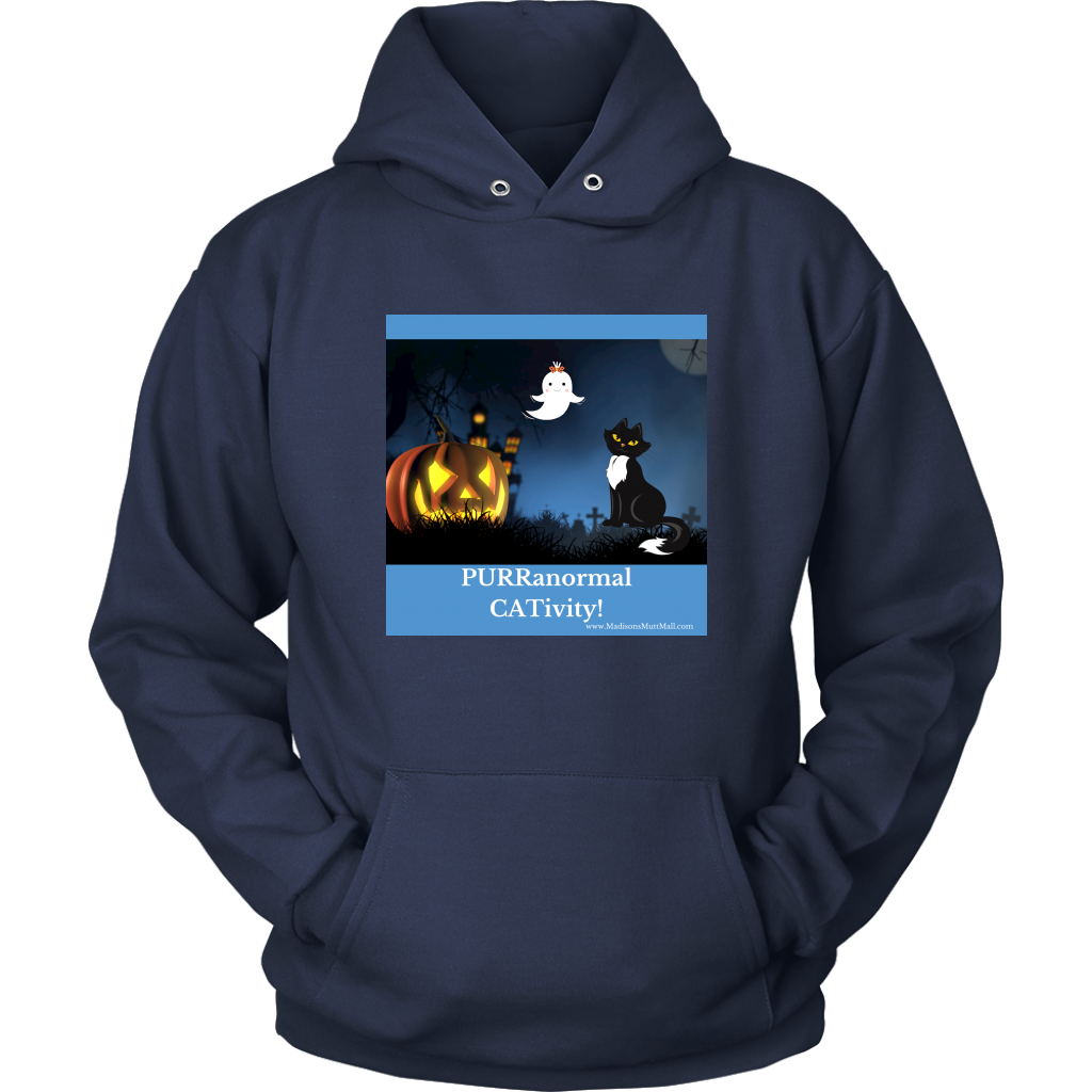 Cat Halloween Hoodie-PURRanormal CATivity - Madison's Mutt Mall