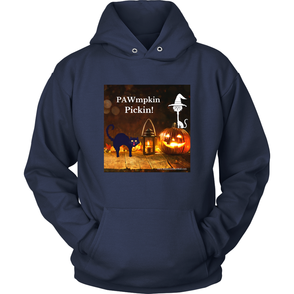 Cat Halloween Hoodie-PAWmpkin Pickin'! - Madison's Mutt Mall