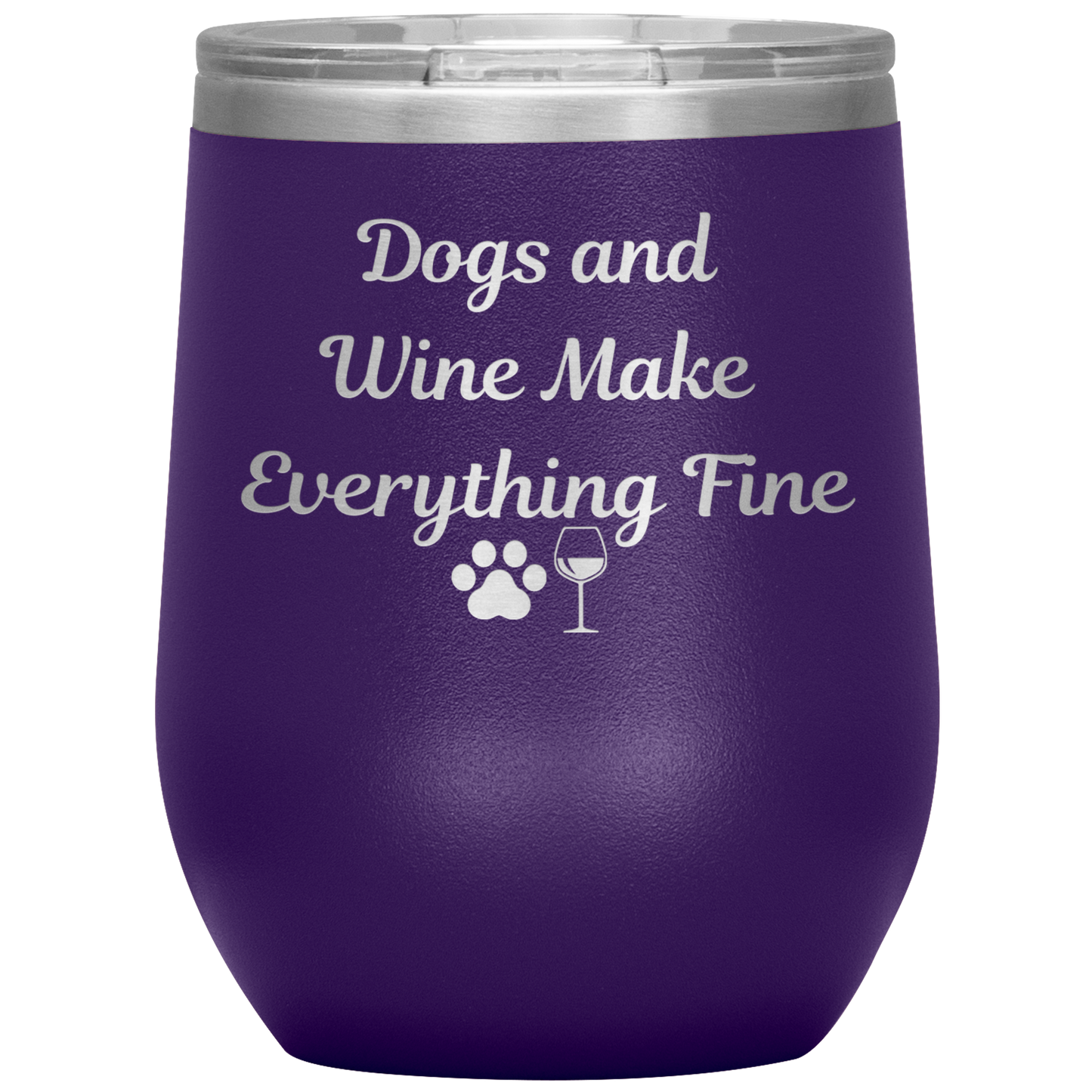 Dogs & Wine Tumbler - Madison's Mutt Mall