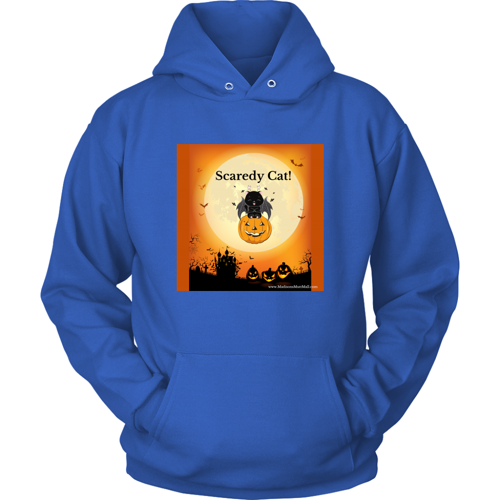 Cat Halloween Hoodie-Scaredy Cat - Madison's Mutt Mall