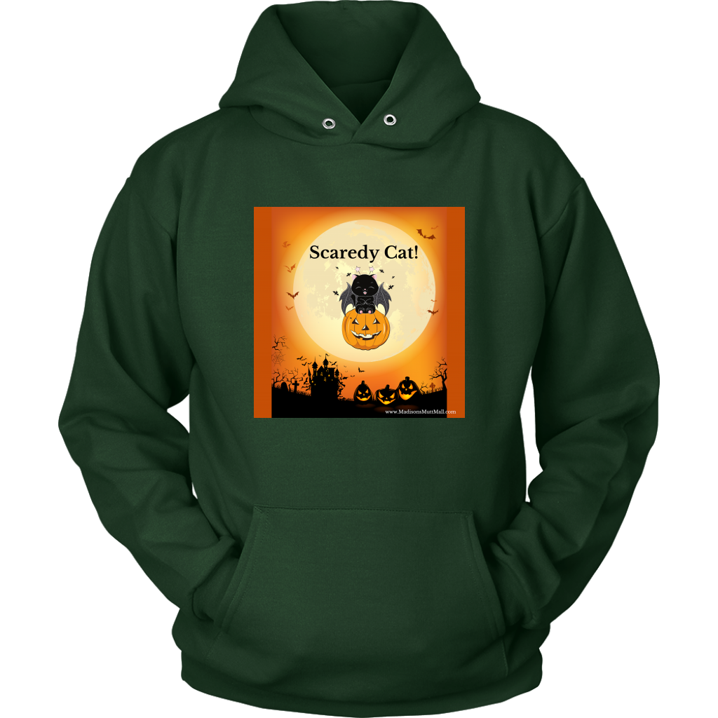 Cat Halloween Hoodie-Scaredy Cat - Madison's Mutt Mall