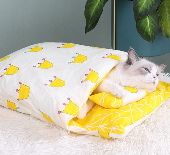 Cat Sleeping Bag Bed - Madison's Mutt Mall