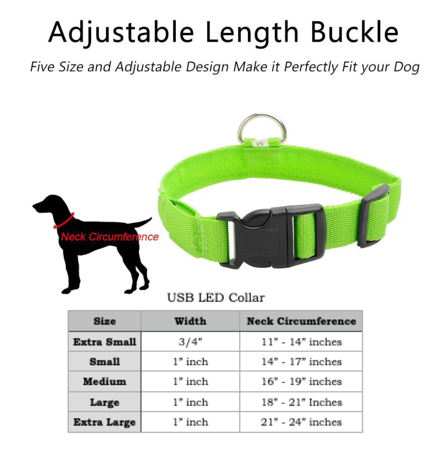 USB Charging Led Dog Collar - Madison's Mutt Mall