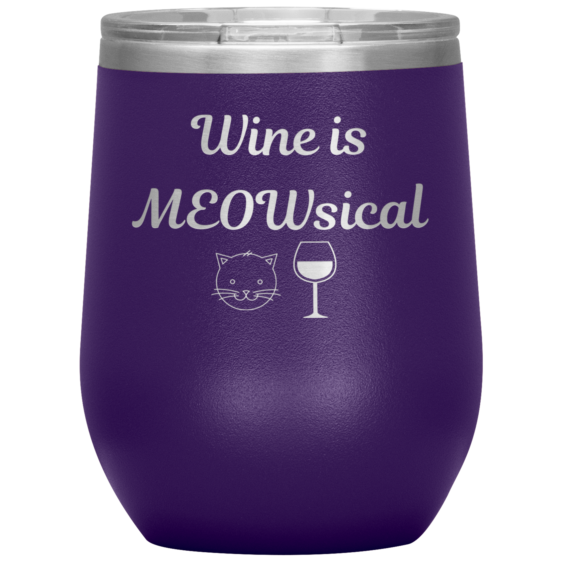 Wine is MEOWsical Tumbler - Madison's Mutt Mall