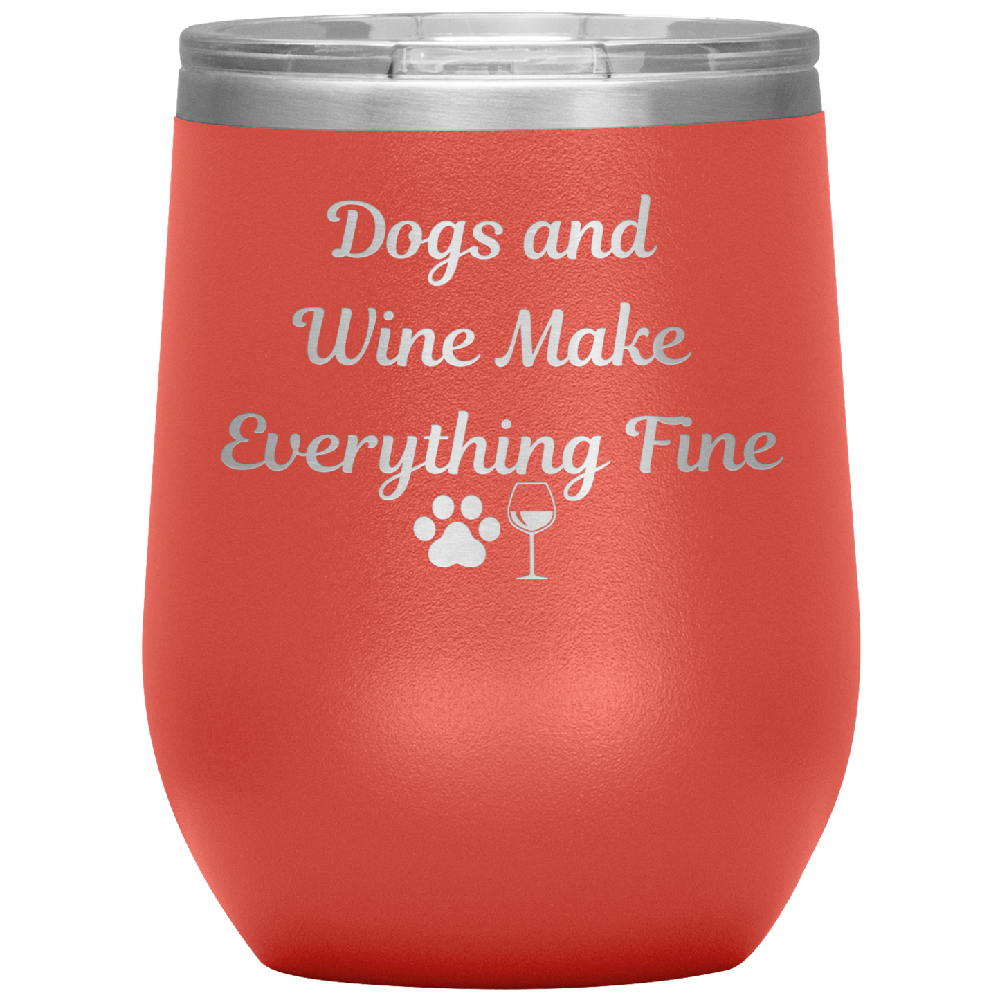 Dogs & Wine Tumbler - Madison's Mutt Mall