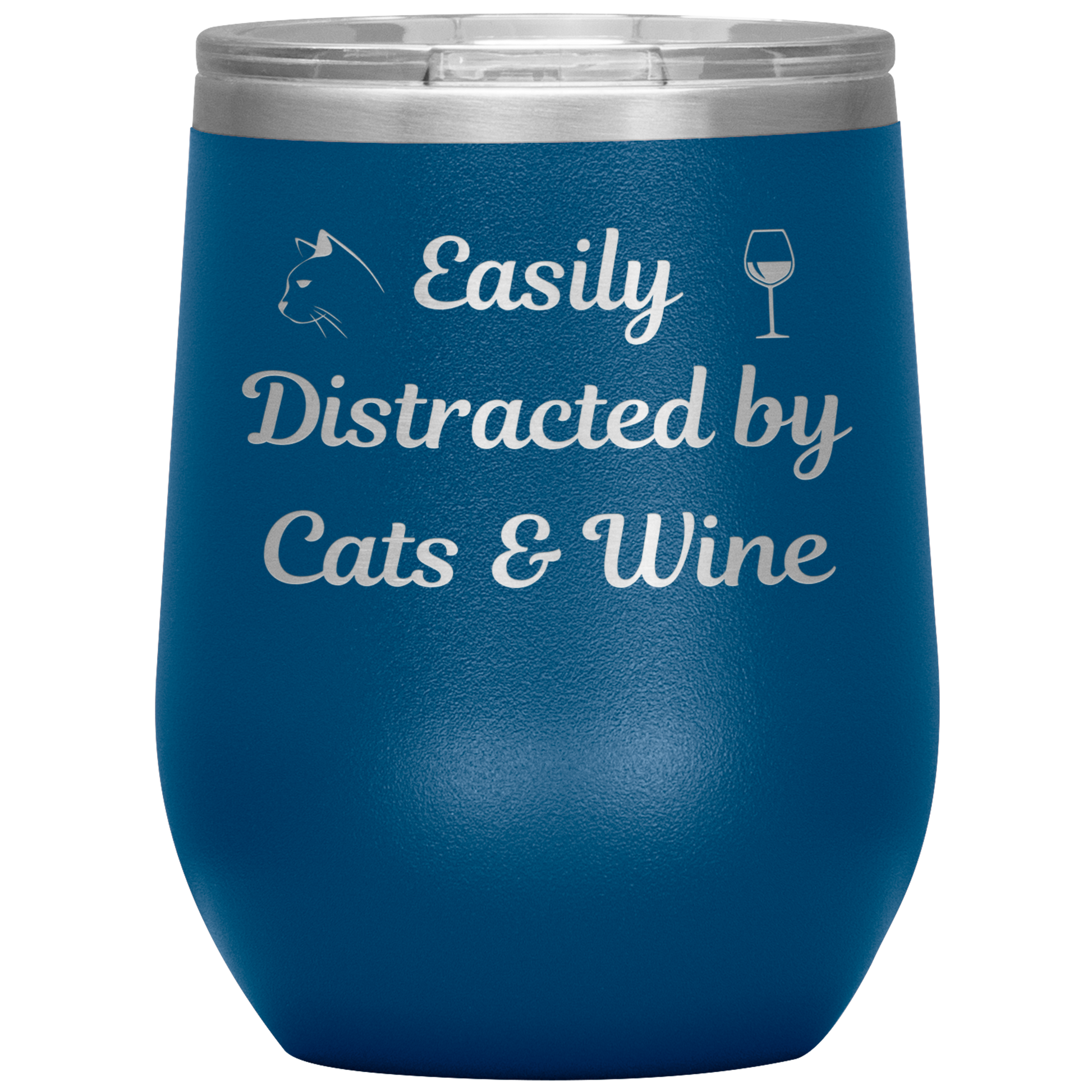 Easily Distracted by Cats & Wine Tumbler - Madison's Mutt Mall