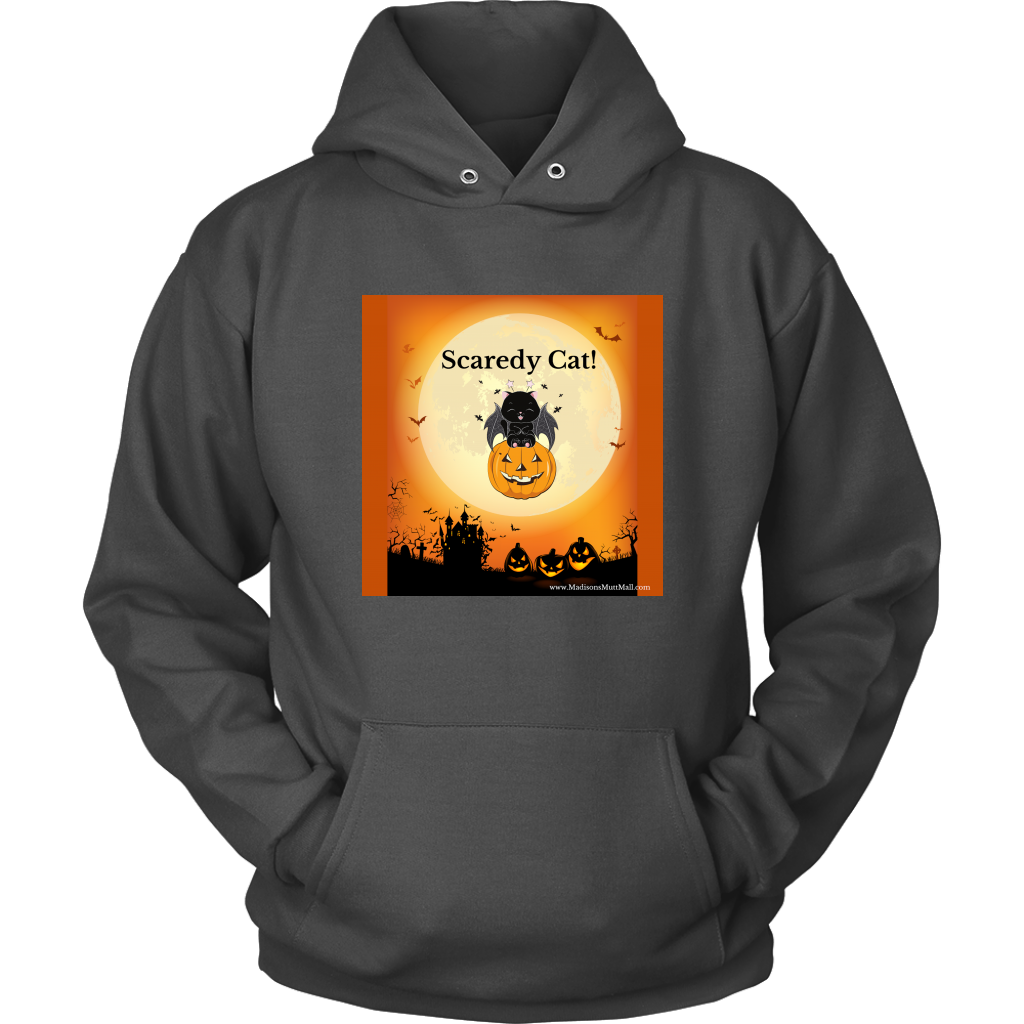 Cat Halloween Hoodie-Scaredy Cat - Madison's Mutt Mall