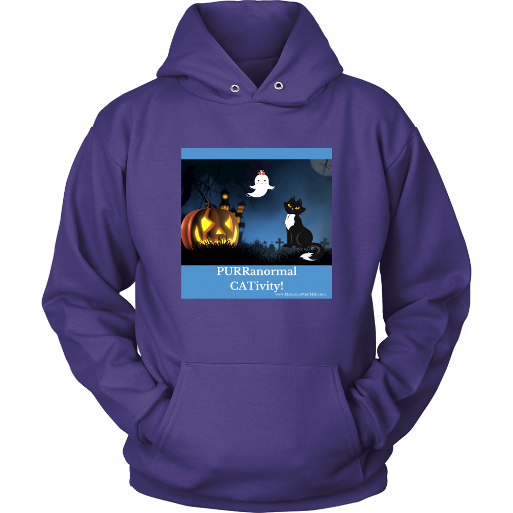 Cat Halloween Hoodie-PURRanormal CATivity - Madison's Mutt Mall