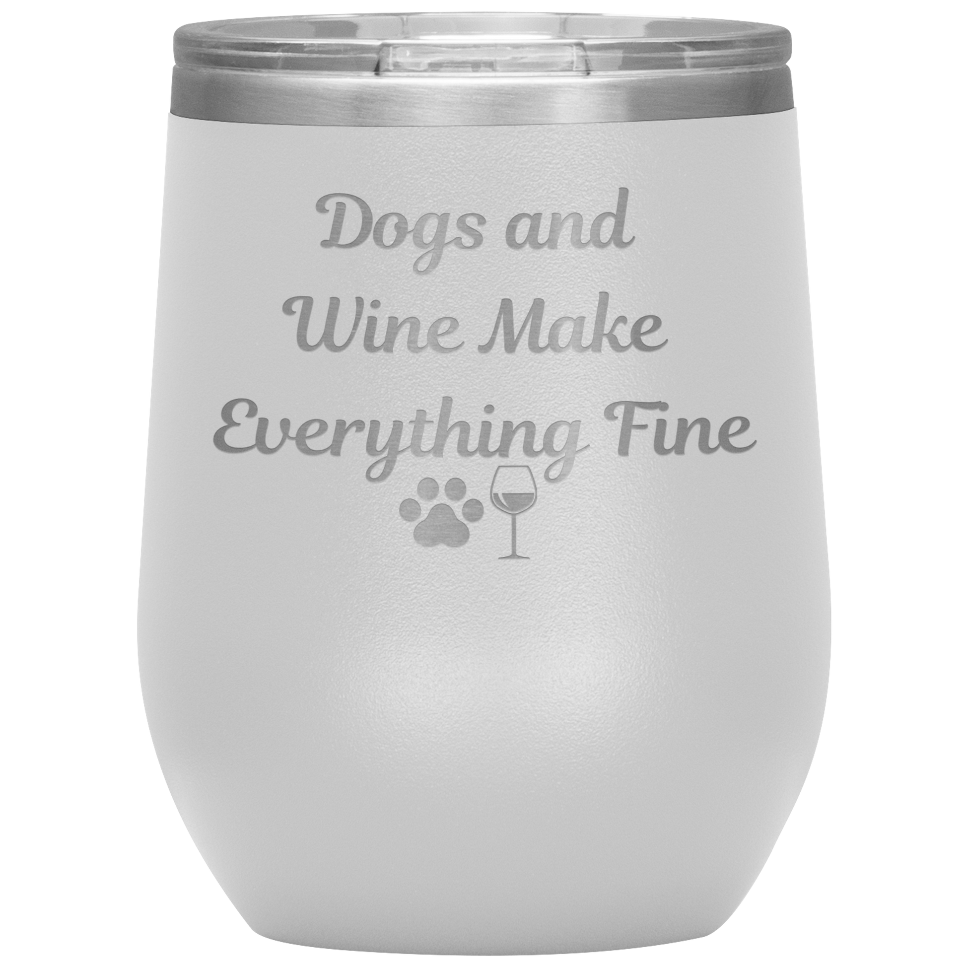 Dogs & Wine Tumbler - Madison's Mutt Mall